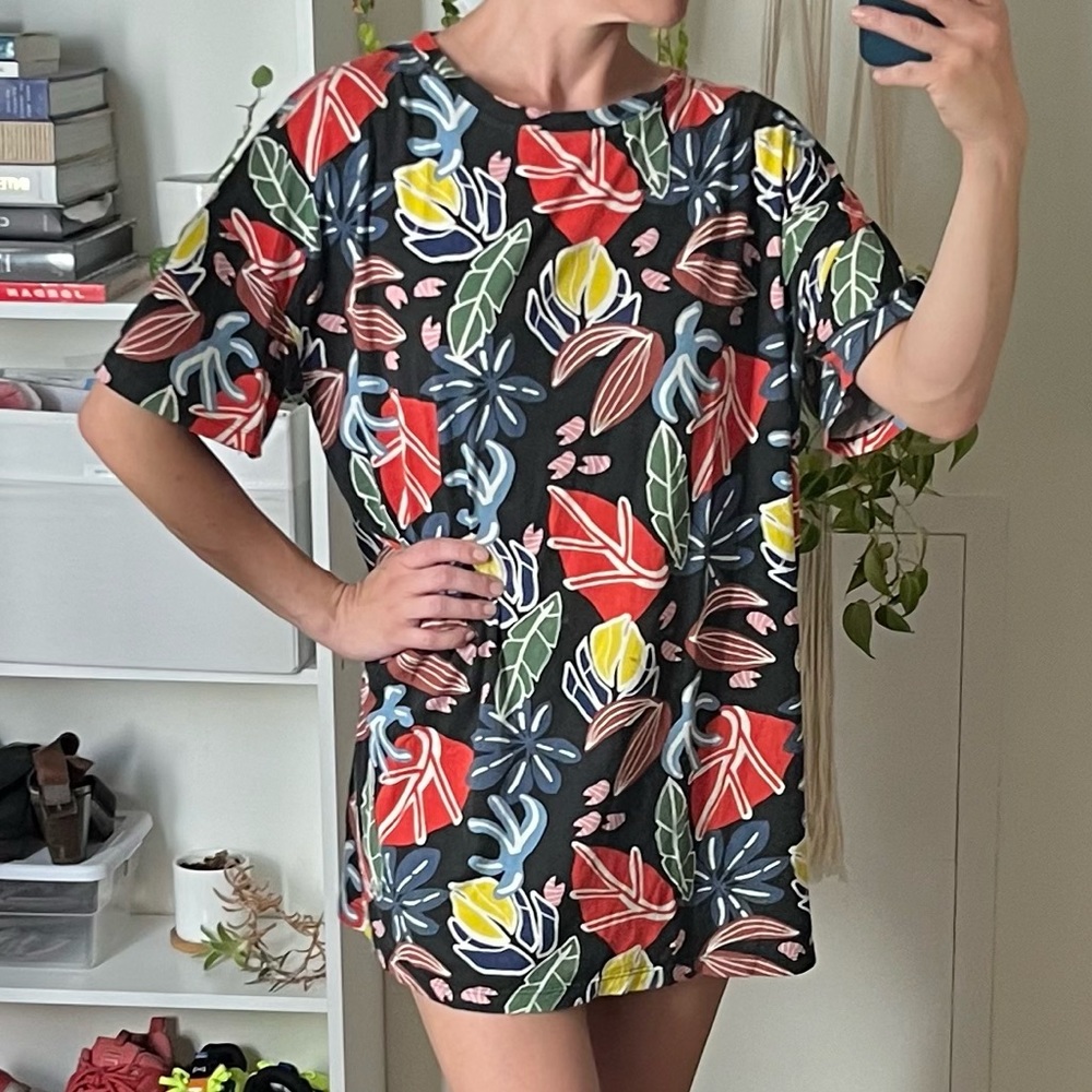 Zara Trafaluc Oversized Tee Shirt Dress